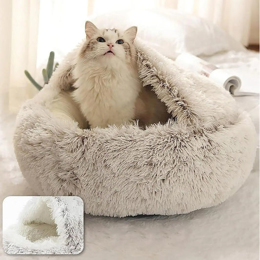 Soft Plush Round Cat Bed